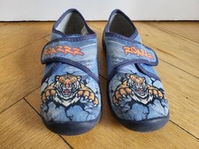 Rohde Hausschuhe mit Tiger Motiv in blau, Gr. 30