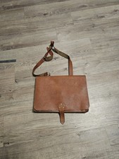 Vintage DDR Tasche Umhängetasche Brottasche Leder Braun Kult 