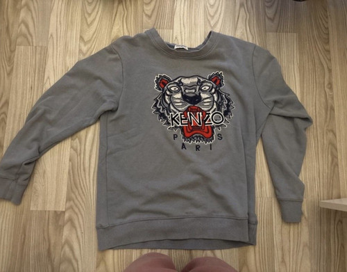 Kenzo herren pullover grau - pullover,