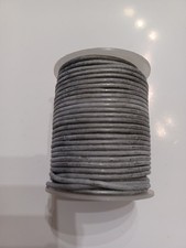 Leder Band glatt rund hellgrau