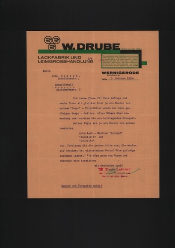Wernigerode brief 1934 w - wernigerode,,