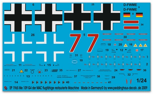 Peddinghaus decals 1965 - decals, 1/24