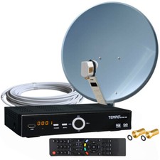 1-TV Sat Anlage GIBERTINI 85-90cm ALU  HDTV Sat Receiver  Single LNB Satanlage