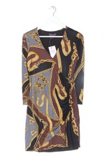 HALE BOB Wickelkleid Damen Kleid Gr. DE 38 bronzefarben-schwarz-hellorange