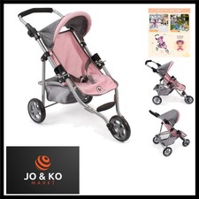 61215 - Puppenbuggy Lola, Jogging-Buggy, Puppenjogger, Puppenwagen, Melange g...