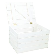 Holztruhe weiss  mit Deckel