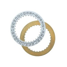 Datumsscheibe/Kalenderscheibe 2557/1 ETA 2824, OME 1108, Schwarz/Weiß F3