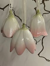 3er Set Blüten Porzellan