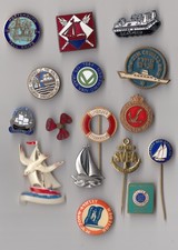 Vintage Emaille Boot Schiff