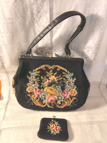 Gobelin handtasche mit - gobelin,