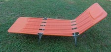 orange  Campingliege - Klappliege  60er /70er  Vintage Mid Century Space Age