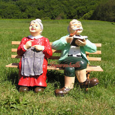 Oma Opa auf Bank Gartenbank