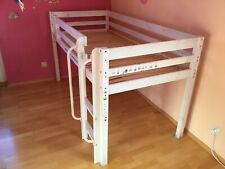 Kinder Hochbett 90 x 200 cm - Weiß - Einstiegsleiter & Lattenrost- Selbstabholer