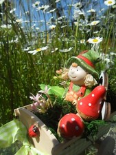 Figur Handwagen Holz