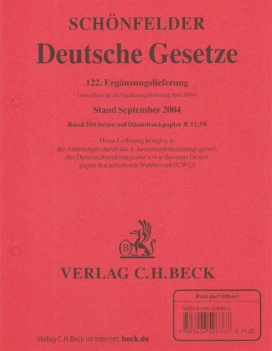 Schönfelder deutsche gesetze - schönfelder,