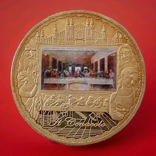 Leonardo vinci medaille 24k - da,