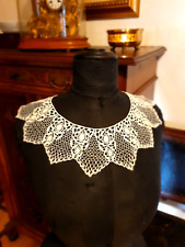 antiker Kragen cremeweiß Blüten Baumwolle 20er Jahre, Spitze Jugendstil/Art Deco