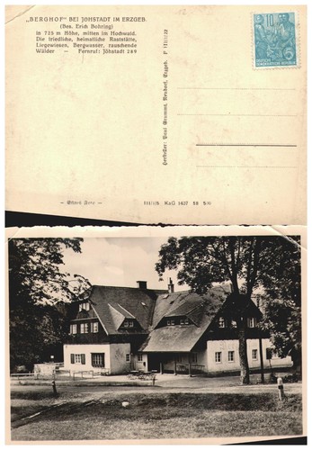 Ansichtskarte johstadt berghof - ansichtskarte,