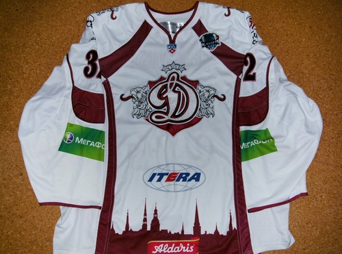 Khl game worn jersey dinamo - khl,,