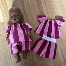 Niedliche Puppenkleidung 43cm Set 2-teilig Handmade