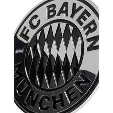 FC Bayern München Chrome Logo 3D Aufkleber Sticker Auto Chrom Doming silber FCB