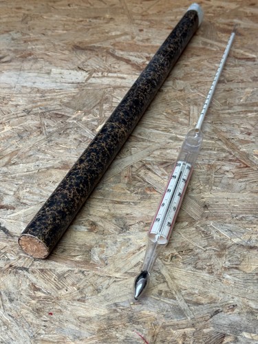 Vintage glas kolbenthermometer - vintage, glas-kolbenthermometer