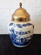 Toeback Tabakdose, Made In Holland, Zenith-Gouda, Porzellan