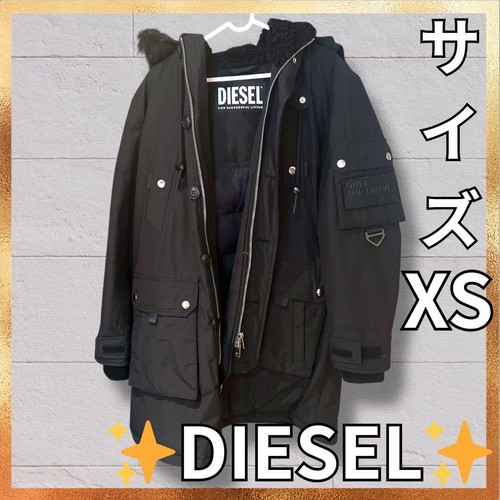 Diesel daunenjacke schwarz mit - daunenjacke,