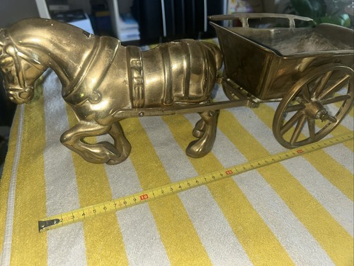 Messing pferd mit - karren,