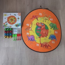 Kizmyee Kinder Dartscheiben-Set, doppelseitiges Motiv, 12 Kugeln, 4 Darts, OVP