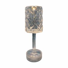 Tischleuchte usb dimmbar touch Kristalloptik 3 Lichtfarben 8x26cm Ladekabel 60lm