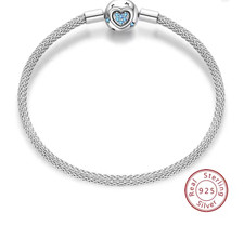 Damen Armband 925 Sterling Silber Charm Bracelet Herz Kugel Schmuck 17-20cm Frau