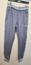 Lonsdale Ashwell Jogginghose grau weiß Größe L
