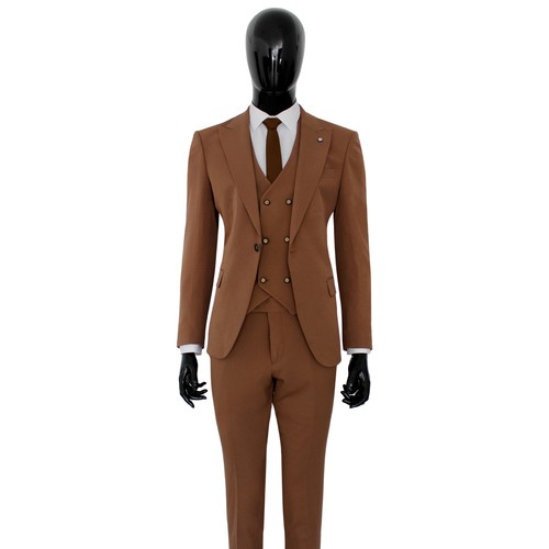 Slim fit herrenanzug braun - herrenanzug,