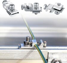 4-20x Erdungsklemme Alu Edelstahl PV Solarpanel Erdung Klemme Erdungsclip