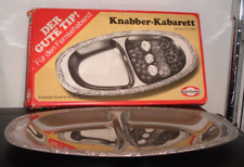 Servierplatte Edelstahl OVP 70er