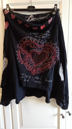 Desingual rock schwarz rot - rock, schwarz/rot