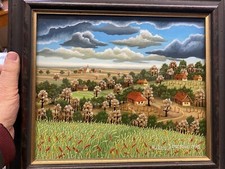 Ölbild Milan GENERALIC (1950-2015) Hinter Glas Frühlings Landschaft