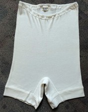 Schiesser Damen Langbein-Schlüpfer, Gr. 42, weiss, Doppelripp, ca. 70-er Jahre