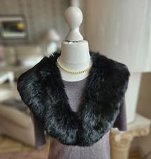 edler Pelzkragen  -Stola-schwarz-Nicowa dekorativ -neu-Kanin-