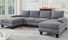 U Sofa Couch Garnitur Sofagarnitur mit Schlaffunktion Wohnlandschaft Big Sofa