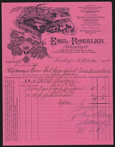 Rechnung heidelberg 1902 - 1902,, emil