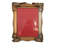 großer alter Bilderrahmen Messing patiniert gewölbtes Glas Aufsteller drehbar