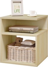 Nachttisch Beistelltisch mit 2 offene Fächer Nachtkommode Nachtschrank 0007ctg