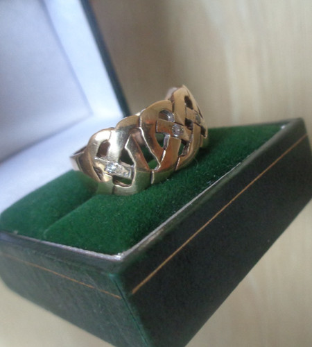 Gelbgold diamant ring - gelbgold,
