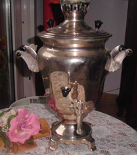 Samowar schöner alter Antiker dekorativer Elektrik Samowar 48cm hoch Russisch?