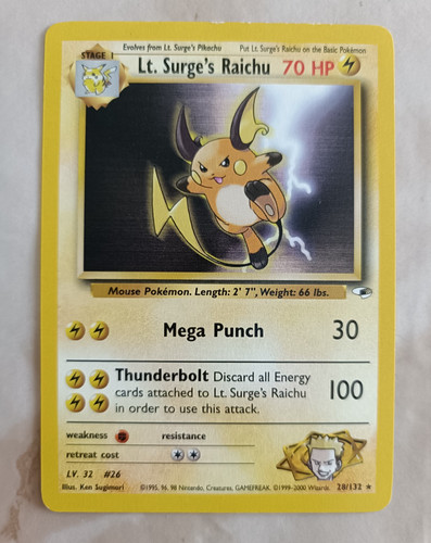 Surge raichu 11 132 gym - lt., 11/132