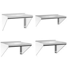 Wandregal Hängeregal Schweberegal Wandboard Wand Regalbrett Silbern Edelstahl