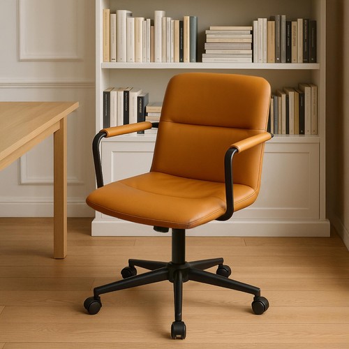 Retro bürostuhl echtleder - bürostuhl,
