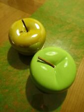 1 x Deko Apfel groß 10 x 12 cm je Apfel - hier in "senfgelb", Keramik